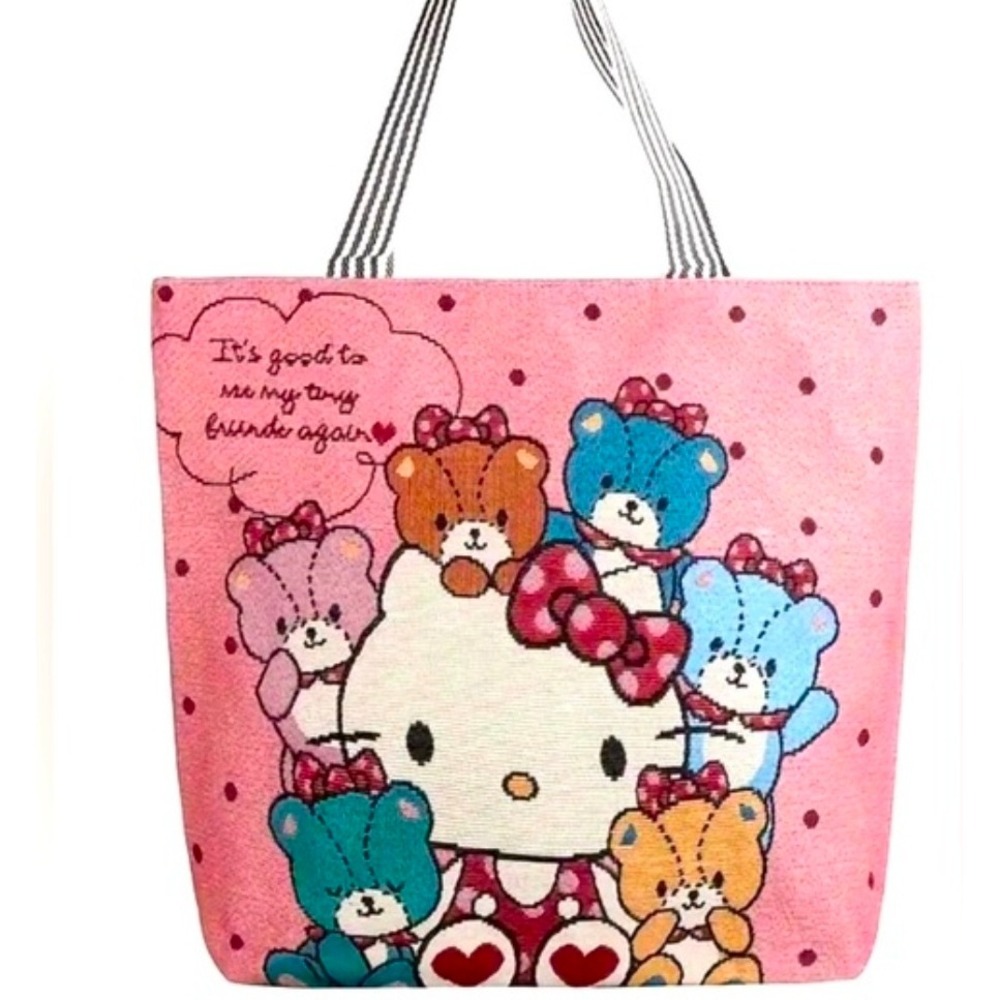 Hello Kitty Tote Bag Large Beach or Pool Bag Catch-All Carry Bag New